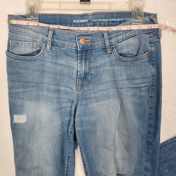 Old Navy Boyfriend Straight Droit Denim Distressed Jean- Size 2 - Picture 10 of 13